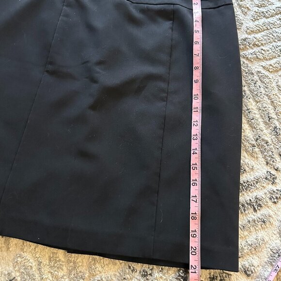 George Black Short Pencil Skirt Women Size 12 Pleated - Picture 6 of 11